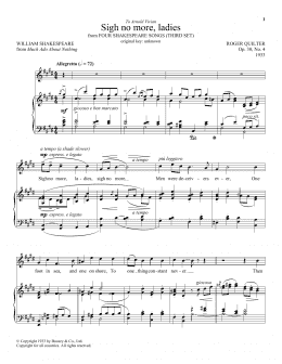page one of Sigh No More, Ladies (Piano & Vocal)