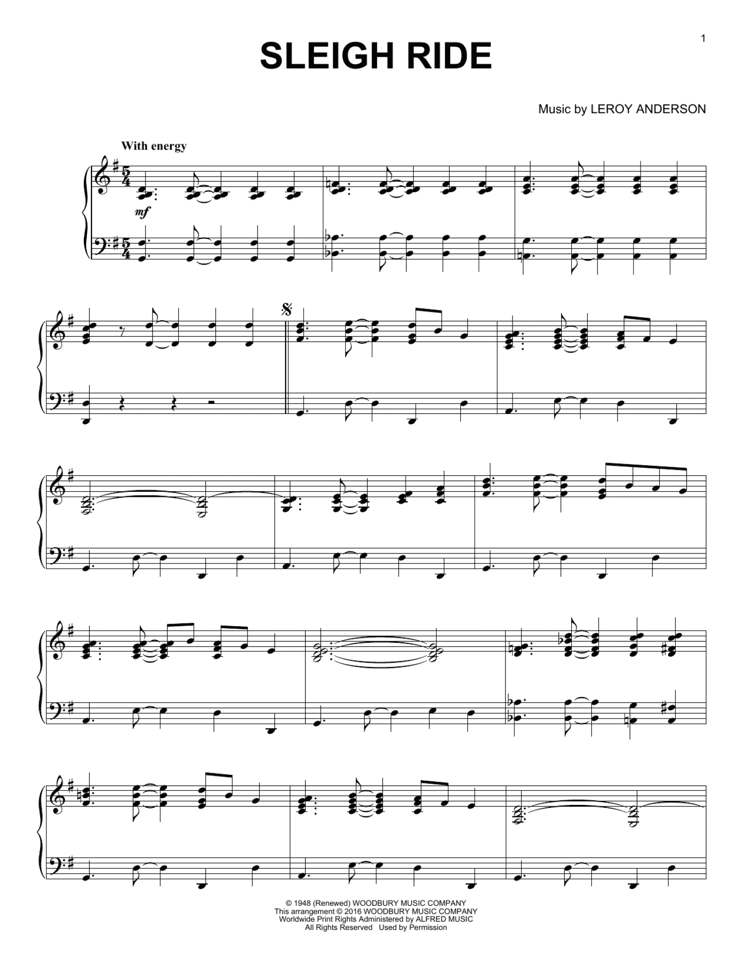Sleigh Ride (Piano Solo)