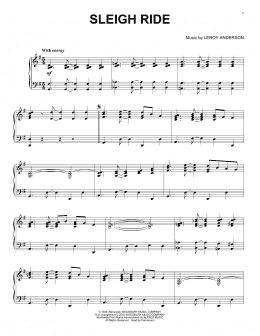 page one of Sleigh Ride (Piano Solo)