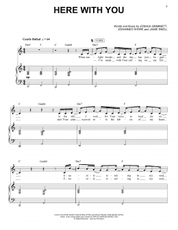 page one of Here With You (Piano & Vocal)