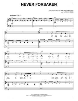 page one of Never Forsaken (Piano & Vocal)