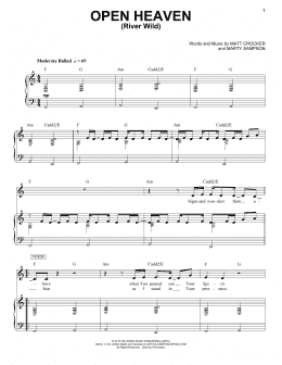 page one of Open Heaven (River Wild) (Piano & Vocal)