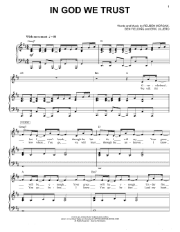 page one of In God We Trust (Piano & Vocal)