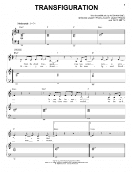 page one of Transfiguration (Piano & Vocal)