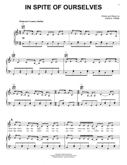 page one of In Spite Of Ourselves (Piano, Vocal & Guitar Chords (Right-Hand Melody))