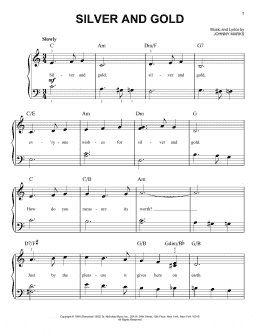 page one of Silver And Gold (Very Easy Piano)