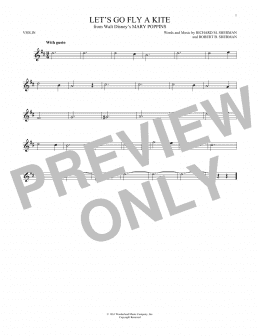 page one of Let's Go Fly A Kite (Violin Solo)