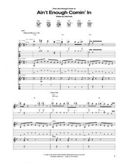 page one of Ain't Enough Comin' In (Guitar Tab)