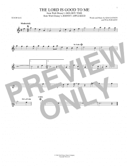 page one of The Lord Is Good To Me (from Johnny Appleseed) (Tenor Sax Solo)