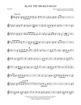 page one of Bless The Broken Road (Trumpet Solo)