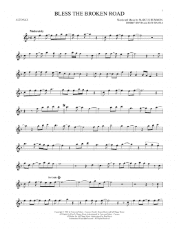 page one of Bless The Broken Road (Alto Sax Solo)