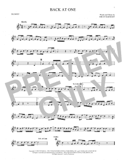 page one of Back At One (Trumpet Solo)