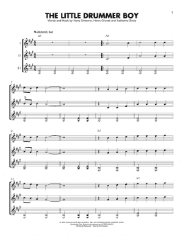 page one of The Little Drummer Boy (Guitar Ensemble)