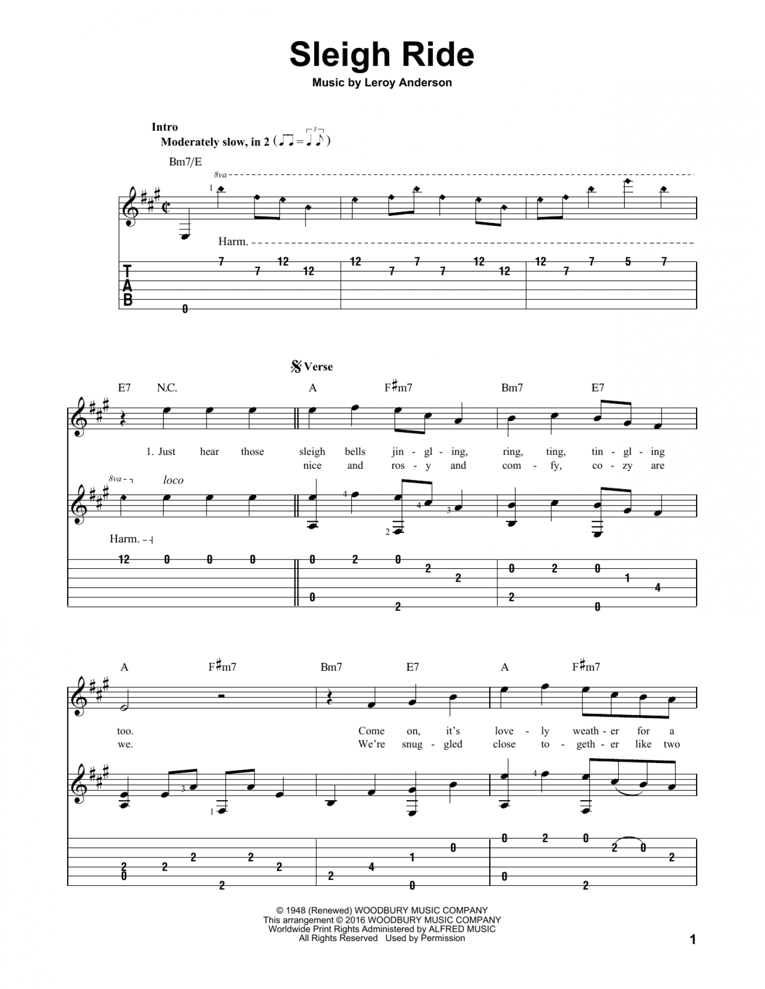 Sleigh Ride (Solo Guitar)
