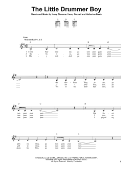 page one of The Little Drummer Boy (Easy Guitar)