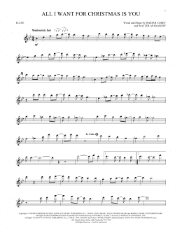 page one of All I Want For Christmas Is You (Flute Solo)