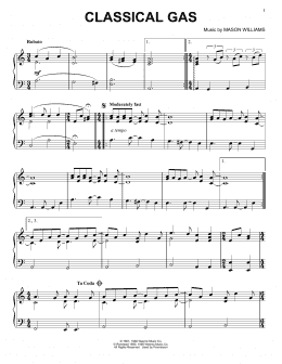 page one of Classical Gas (Piano Solo)