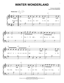 page one of Winter Wonderland (Very Easy Piano)