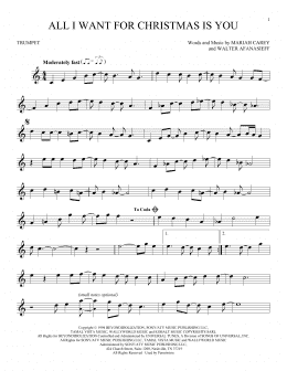 page one of All I Want For Christmas Is You (Trumpet Solo)