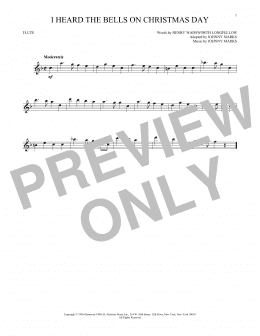 page one of I Heard The Bells On Christmas Day (Flute Solo)