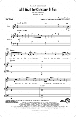 page one of All I Want For Christmas Is You (arr. Mac Huff) (2-Part Choir)