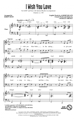 page one of I Wish You Love (SATB Choir)