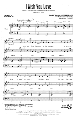 page one of I Wish You Love (SSA Choir)