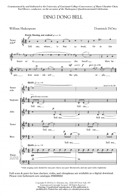 page one of Ding Dong Bell (SATB Choir)