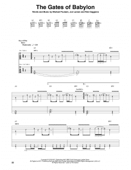page one of The Gates Of Babylon (Guitar Rhythm Tab)