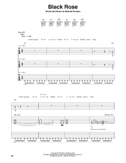 page one of Black Rose (Guitar Rhythm Tab)