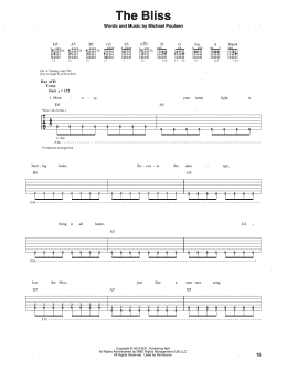page one of The Bliss (Guitar Rhythm Tab)