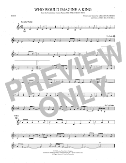 page one of Who Would Imagine A King (French Horn Solo)