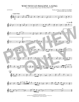 page one of Who Would Imagine A King (Alto Sax Solo)
