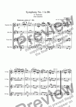 page one of Symphony No. 1 in Bb - II. Moderato