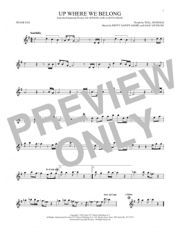 page one of Up Where We Belong (Tenor Sax Solo)