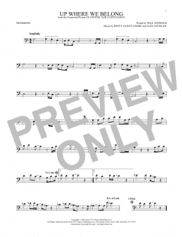 page one of Up Where We Belong (Trombone Solo)
