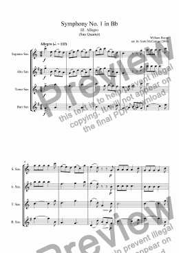 page one of Symphony No. 1 in Bb - III. Allegro