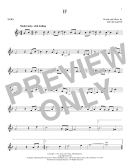 page one of If (French Horn Solo)
