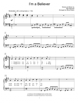 page one of I'm A Believer (Educational Piano)