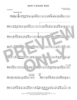 page one of Don't Know Why (Trombone Solo)