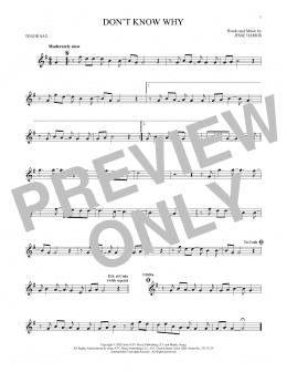 page one of Don't Know Why (Tenor Sax Solo)