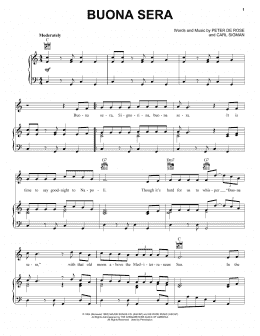 page one of Buona Sera (Piano, Vocal & Guitar Chords (Right-Hand Melody))