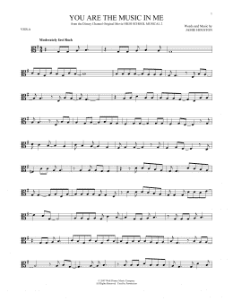 page one of You Are The Music In Me (from High School Musical 2) (Viola Solo)