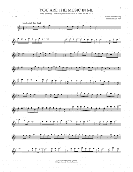 page one of You Are The Music In Me (from High School Musical 2) (Flute Solo)