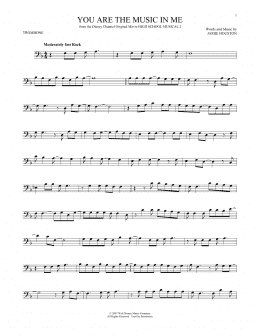 page one of You Are The Music In Me (from High School Musical 2) (Trombone Solo)