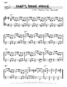 page one of Hamp's Boogie Woogie (Real Book – Melody & Chords)