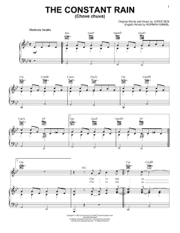 page one of The Constant Rain (Chove Chuva) (Piano, Vocal & Guitar Chords (Right-Hand Melody))