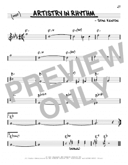 page one of Artistry In Rhythm (Real Book – Melody & Chords)