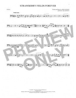 page one of Strawberry Fields Forever (Cello Solo)