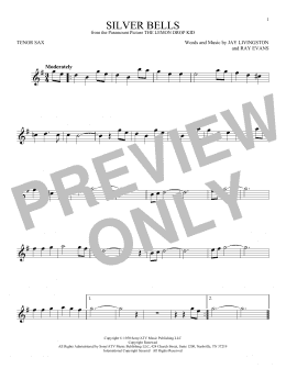 page one of Silver Bells (Tenor Sax Solo)